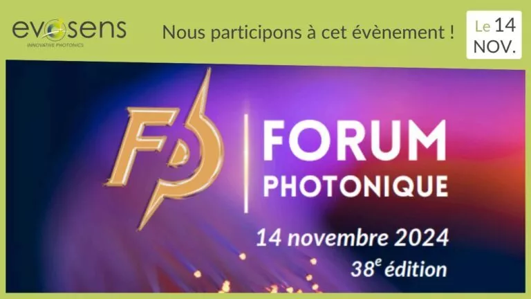 Visuel du Forum de la Photonique 2024 auquel Evosens participe