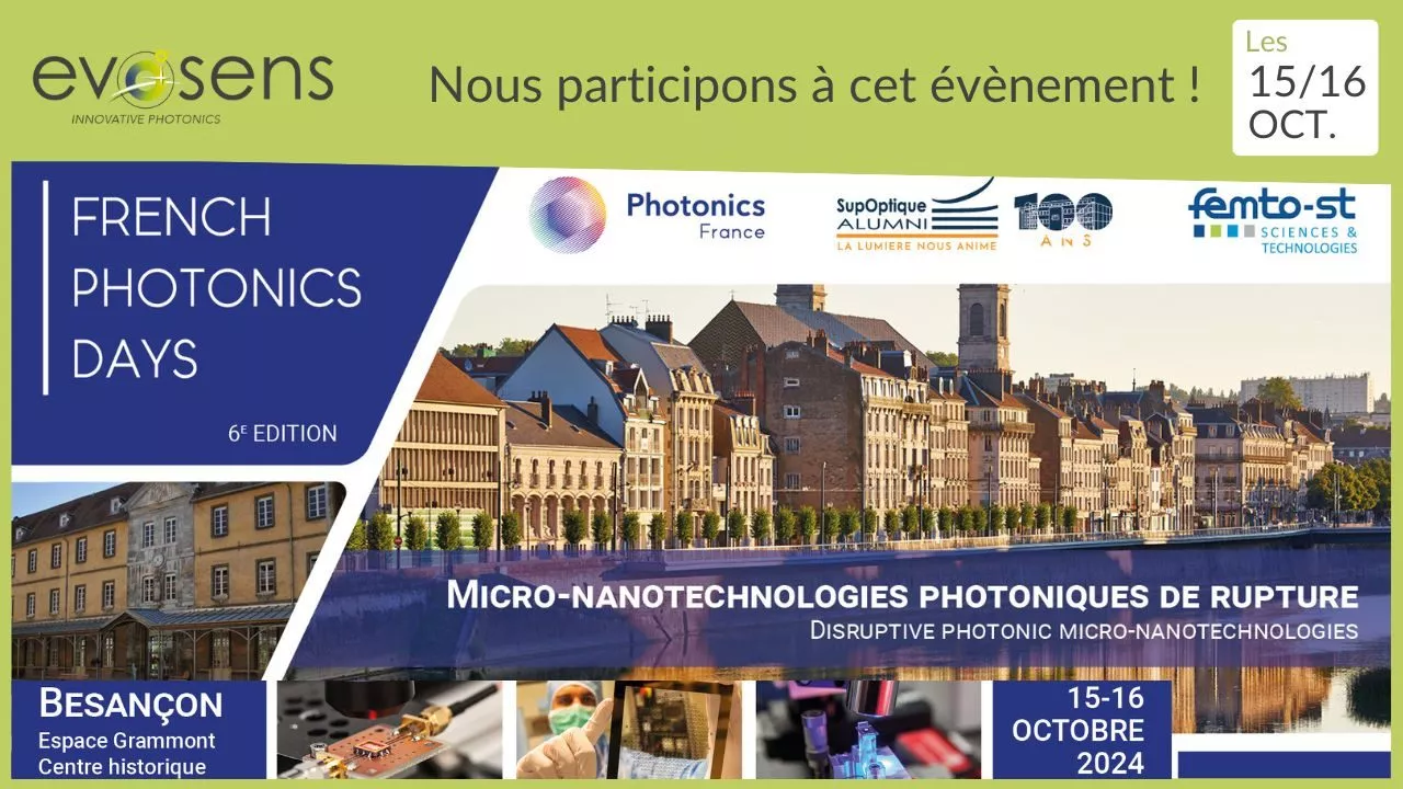 Evosens participe aux French Photonics Days 2024 à Besançon